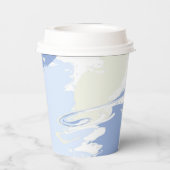 Elegant Dreamy Cloud Nine Vrijgezellenfeest Blauw Papieren Bekers (Achterkant)