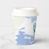 Elegant Dreamy Cloud Nine Vrijgezellenfeest Blauw Papieren Bekers (Rechts)