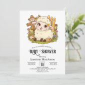 Elegant Dreamy Sheep Baby shower Kaart (Staand voorkant)