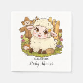 Elegant Dreamy Sheep Baby shower Servet (Voorkant)