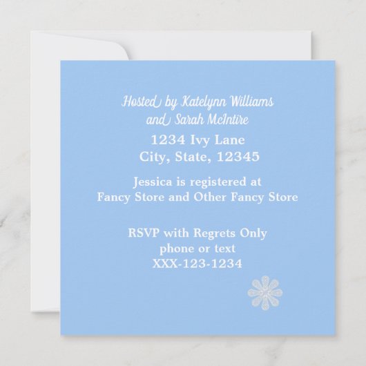 Elegant Dress Bridal Shower Kaart (Achterkant)