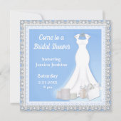 Elegant Dress Bridal Shower Kaart (Voorkant)