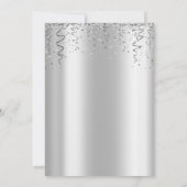 Elegant Dress, Confetti Black Rozen 50th Birthday Kaart (Achterkant)