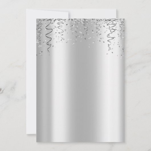 Elegant Dress, Confetti Black Rozen 50th Birthday Kaart (Achterkant)