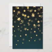 Elegant Dress Gold Stars Glitter Sweet 16 Party Kaart (Achterkant)