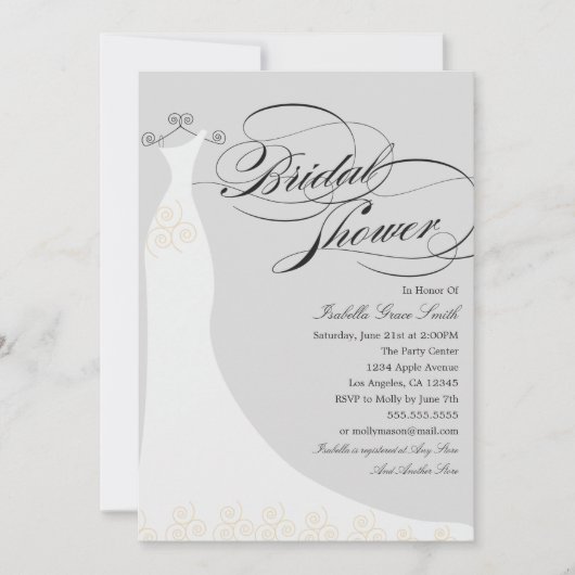 Elegant Dress | Kies uw eigen achtergrondkleur Kaart (Voorkant)