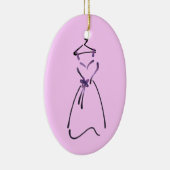 Elegant dress-ontwerp met  slogan keramisch ornament (Rechts)