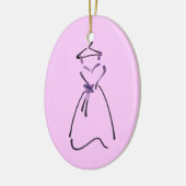 Elegant dress-ontwerp met  slogan keramisch ornament (Links)