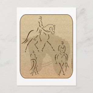 Elegant Dressage Horse Design in Brown/Tan Briefkaart