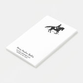 Elegant Dressage Rider die een Pirouette uitvoert Post-it® Notes (Schuin)