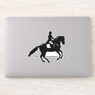 Elegant Dressage Rider die een Pirouette uitvoert Sticker