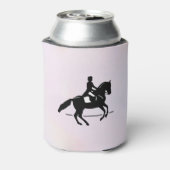 Elegant Dressage Rider op Waterverf achtergrond Blikjeskoeler (Blikje Achterkant)