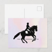 Elegant Dressage Rider op Waterverf achtergrond Briefkaart (Voorkant / Achterkant)
