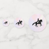 Elegant Dressage Rider op Waterverf achtergrond Confetti (Voorkanten)