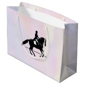 Elegant Dressage Rider op Waterverf achtergrond Groot Cadeauzakje (Achterkant Gekanteld)