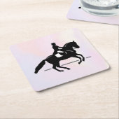 Elegant Dressage Rider op Waterverf achtergrond Kartonnen Onderzetters (Schuin)