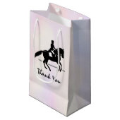 Elegant Dressage Rider op Waterverf achtergrond Klein Cadeauzakje (Voorkant Gekanteld)