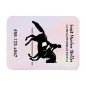 Elegant Dressage Rider op Waterverf achtergrond Magneet (Horizontaal)