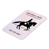 Elegant Dressage Rider op Waterverf achtergrond Magneet (Linkerzijde)