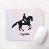 Elegant Dressage Rider op Waterverf achtergrond Muismat (Met muis)