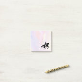 Elegant Dressage Rider op Waterverf achtergrond Post-it® Notes (Op bureau)