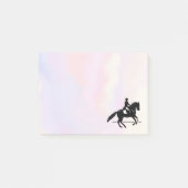 Elegant Dressage Rider op Waterverf achtergrond Post-it® Notes (Voorkant)
