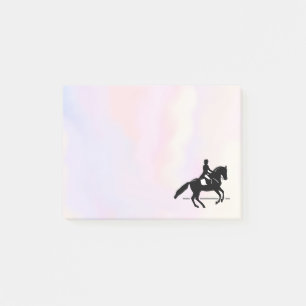 Elegant Dressage Rider op Waterverf achtergrond Post-it® Notes