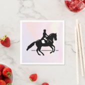 Elegant Dressage Rider op Waterverf achtergrond Servet (Insitu)