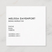 Elegant Dressage Rider op Waterverf achtergrond Vierkante Visitekaartje (Achterkant)