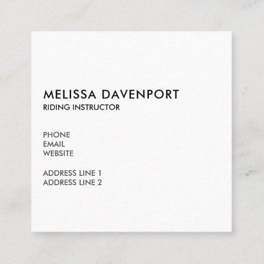 Elegant Dressage Rider op Waterverf achtergrond Vierkante Visitekaartje (Achterkant)