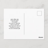 Elegant Dressage Rider over Waterverf Dank u wel Briefkaart (Achterkant)