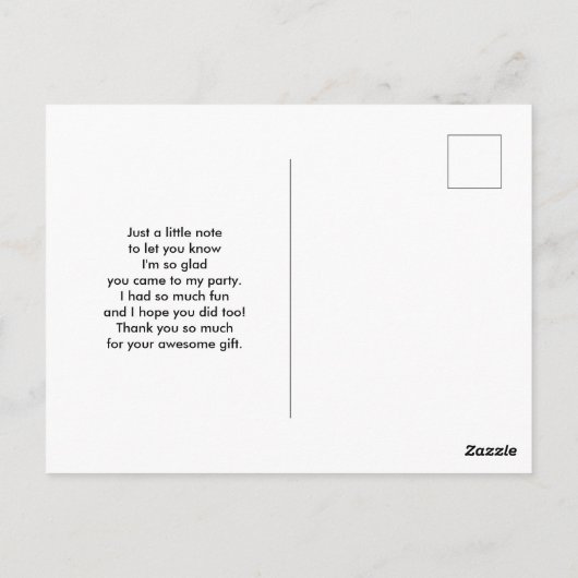 Elegant Dressage Rider over Waterverf Dank u wel Briefkaart (Achterkant)