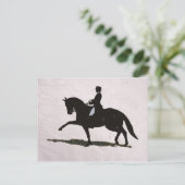 Elegant dressuur Paard & ruiter Briefkaart (Staand voorkant)