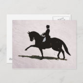Elegant dressuur Paard & ruiter Briefkaart (Voorkant / Achterkant)