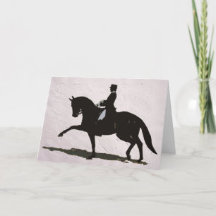 Elegant dressuur Paard & ruiter Feestdagen Kaart