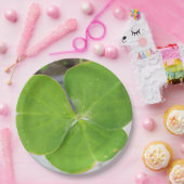 Elegant drie-blad ontwerp 9-inch rond papieren bordje (Feest)