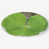 Elegant drie-blad ontwerp 9-inch rond papieren bordje (Gekanteld)