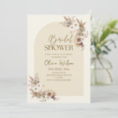 Elegant Dried Flowers Vrijgezellenfeest Party Kaart (Staand voorkant)