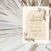 Elegant Dried Flowers Vrijgezellenfeest Party Kaart