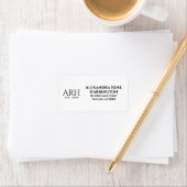 Elegant Driedelig Monogram Etiket (Insitu)