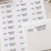 Elegant driedletterig monogram retouradres 