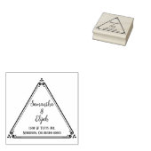 Elegant driehoeksmoesje retouradres rubberstempel (Gestempeld)