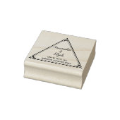 Elegant driehoeksmoesje retouradres rubberstempel (Stempel)