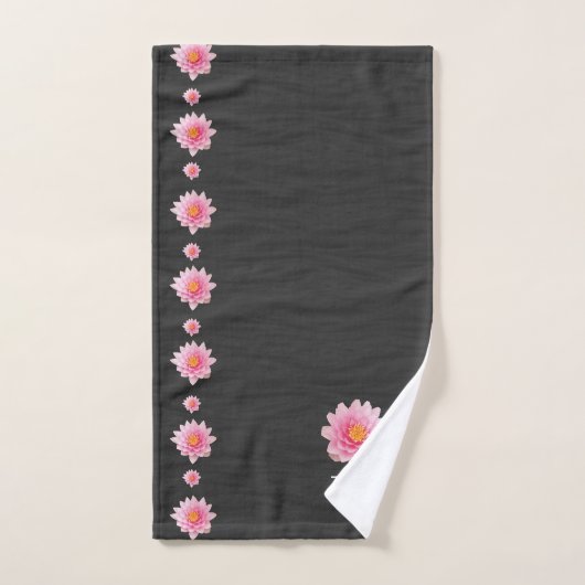 Elegant drijvende roze Lotus Flowers Bad Handdoek (Handdoek)