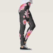 Elegant drijvende roze Lotus Flowers Leggings (Rechts)
