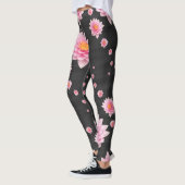 Elegant drijvende roze Lotus Flowers Leggings (Links)