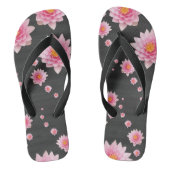 Elegant drijvende roze Lotus Flowers Teenslippers (Voetbed)