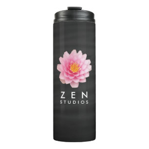 Elegant drijvende roze Lotus Flowers Thermosbeker