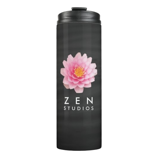 Elegant drijvende roze Lotus Flowers Thermosbeker (Voorkant)