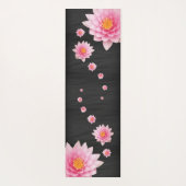 Elegant drijvende roze Lotus Flowers Yogamat (Achterkant)